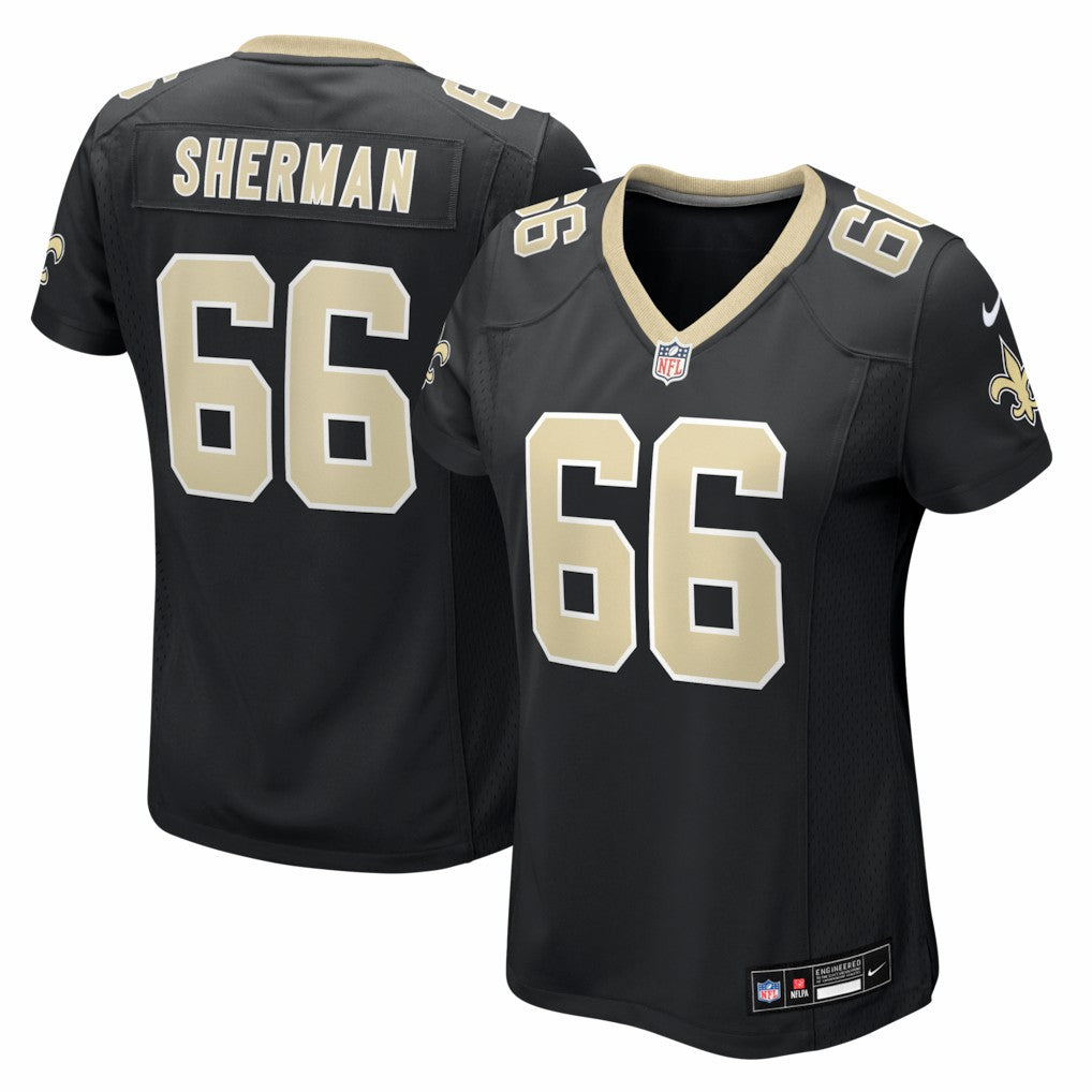 William Sherman New Orleans Saints Women's Team Game Jersey - Black