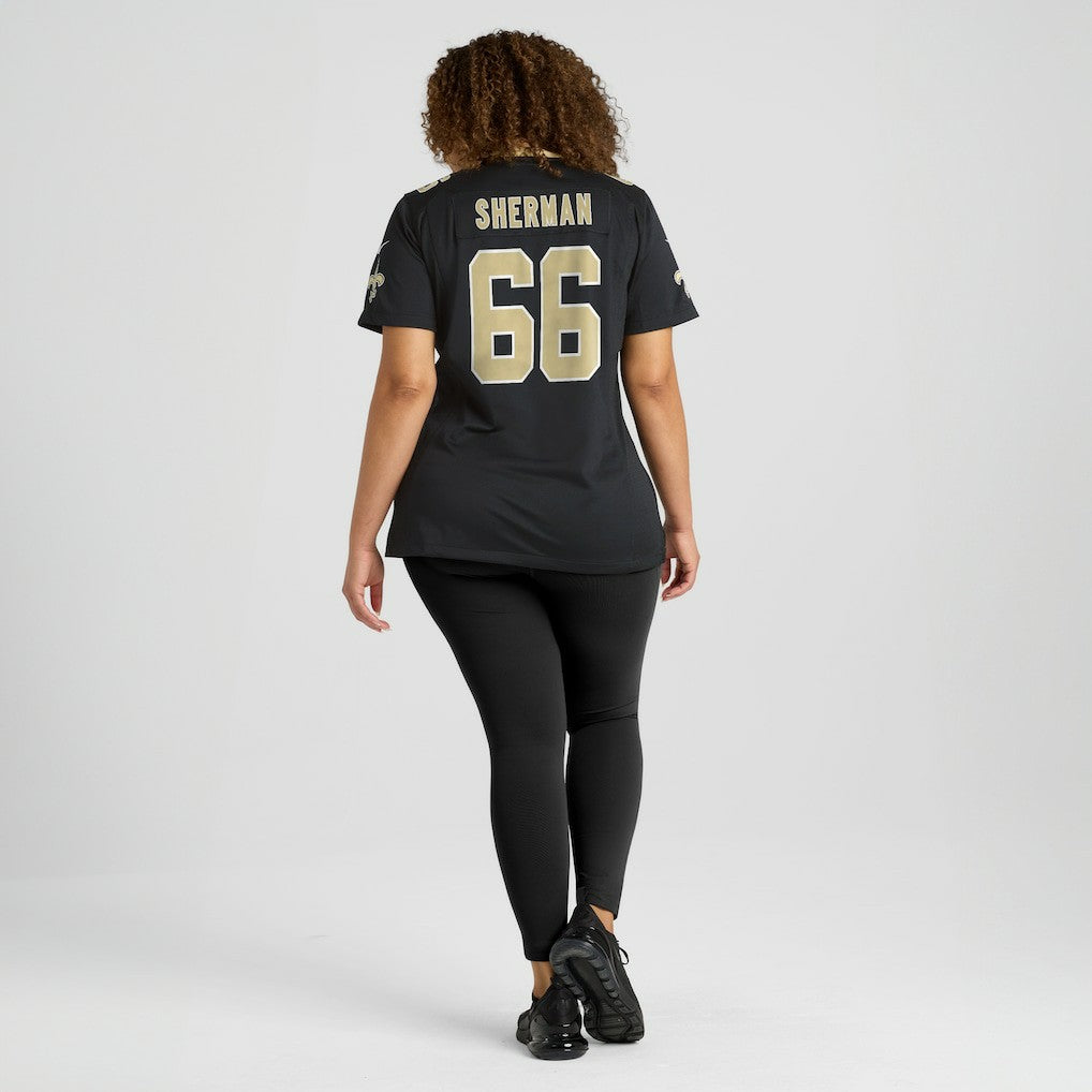 William Sherman New Orleans Saints Women's Team Game Jersey - Black