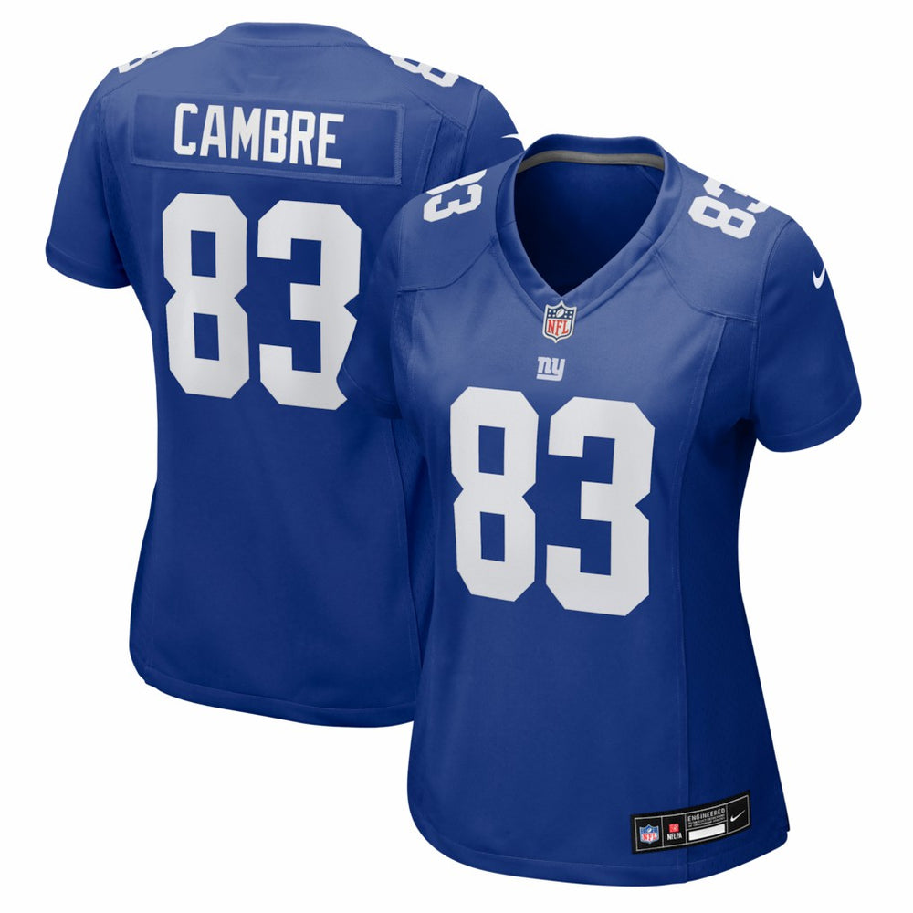 Dalen Cambre New York Giants Women's Team Game Jersey - Royal