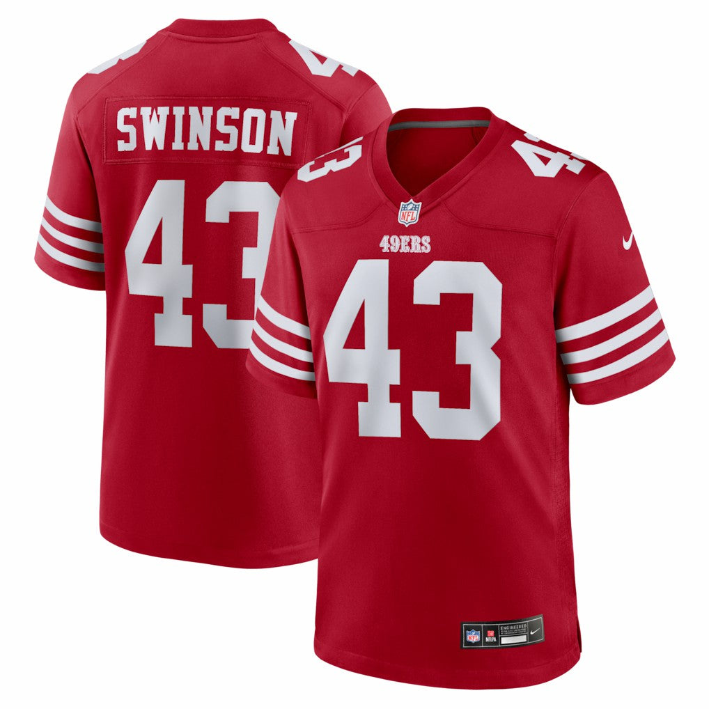 Messiah Swinson San Francisco 49ers Team Game Jersey - Scarlet