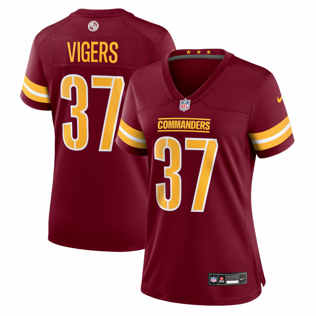 Car'lin Vigers Washington Commanders Women's Team Game Jersey - Burgundy