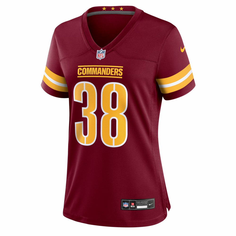 Chase Edmonds Washington Commanders Women's Team Game Jersey - Burgundy