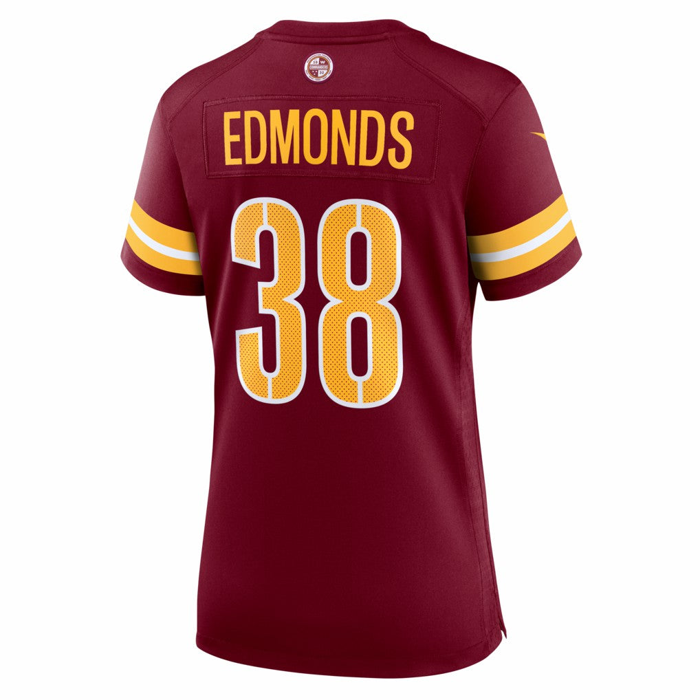 Chase Edmonds Washington Commanders Women's Team Game Jersey - Burgundy
