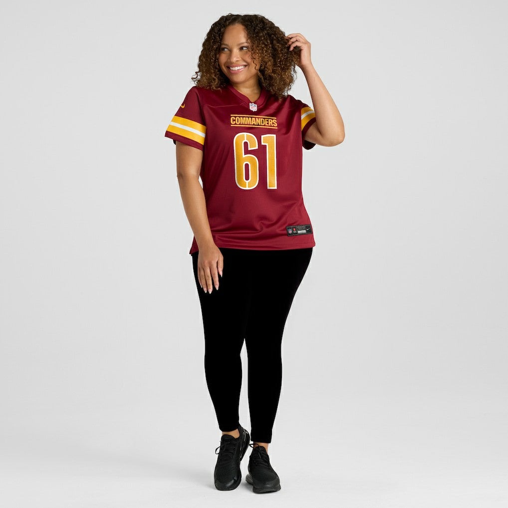 Tyler Cooper Washington Commanders Women's Team Game Jersey - Burgundy