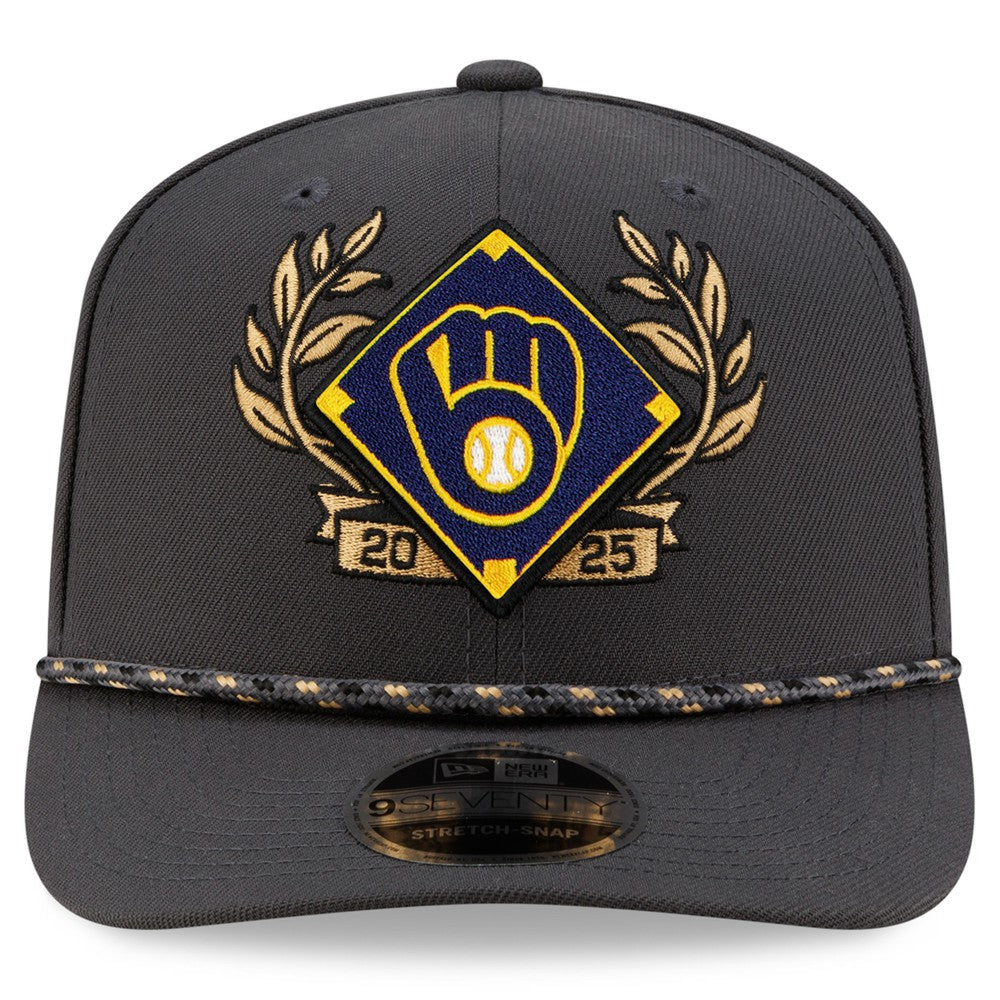 Milwaukee Brewers 2025 National League Division Series Champions 9SEVENTY Adjustable Hat Charcoal | New Era
