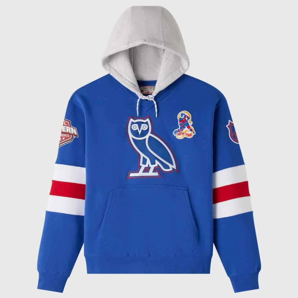 New York Rangers OVO x NHL Fleece Hoodie Blue