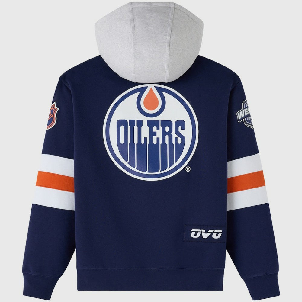 Edmonton Oilers OVO x NHL Fleece Hoodie Navy