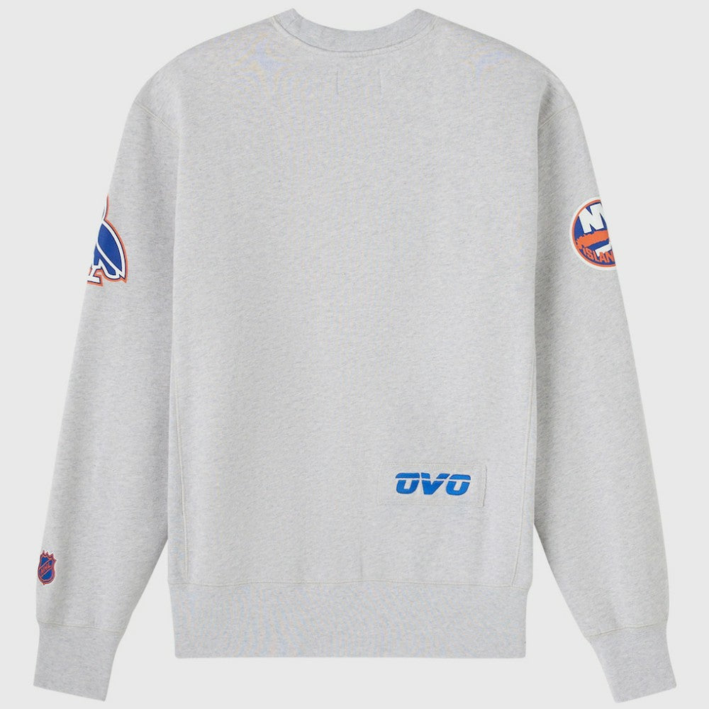 New York Islanders OVO x NHL Fleece Sweatshirt Heather Gray