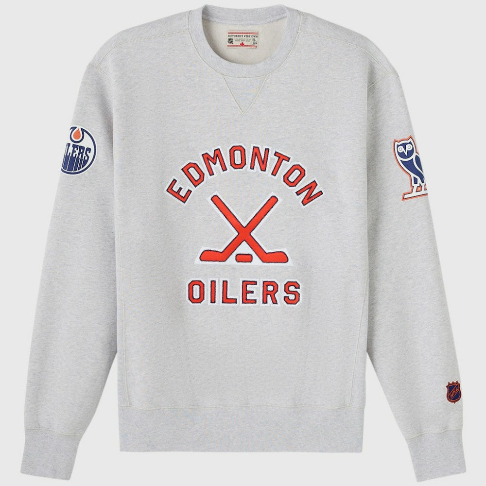 Edmonton Oilers OVO x NHL Fleece Sweatshirt Heather Gray