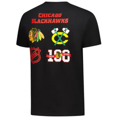 Chicago Blackhawks Starter Logo Collage T-Shirt Black