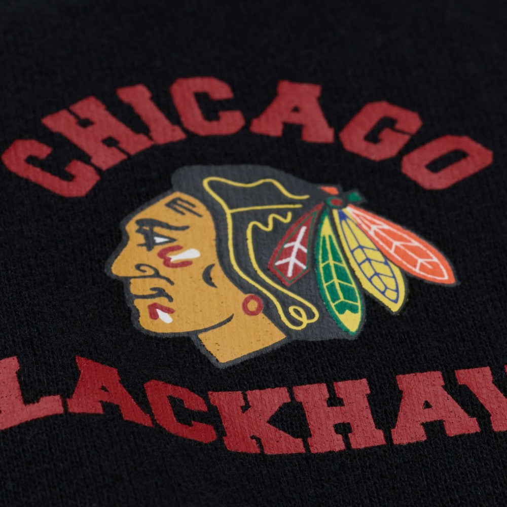 Chicago Blackhawks Mitchell & Ness Women's Crewneck Sweatshirt Black