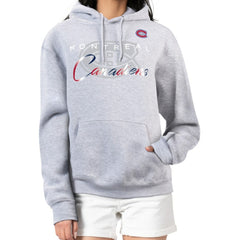 Montreal Canadiens G-III 4Her by Carl Banks Women's Shadow Logo Fleece Hoodie Gray