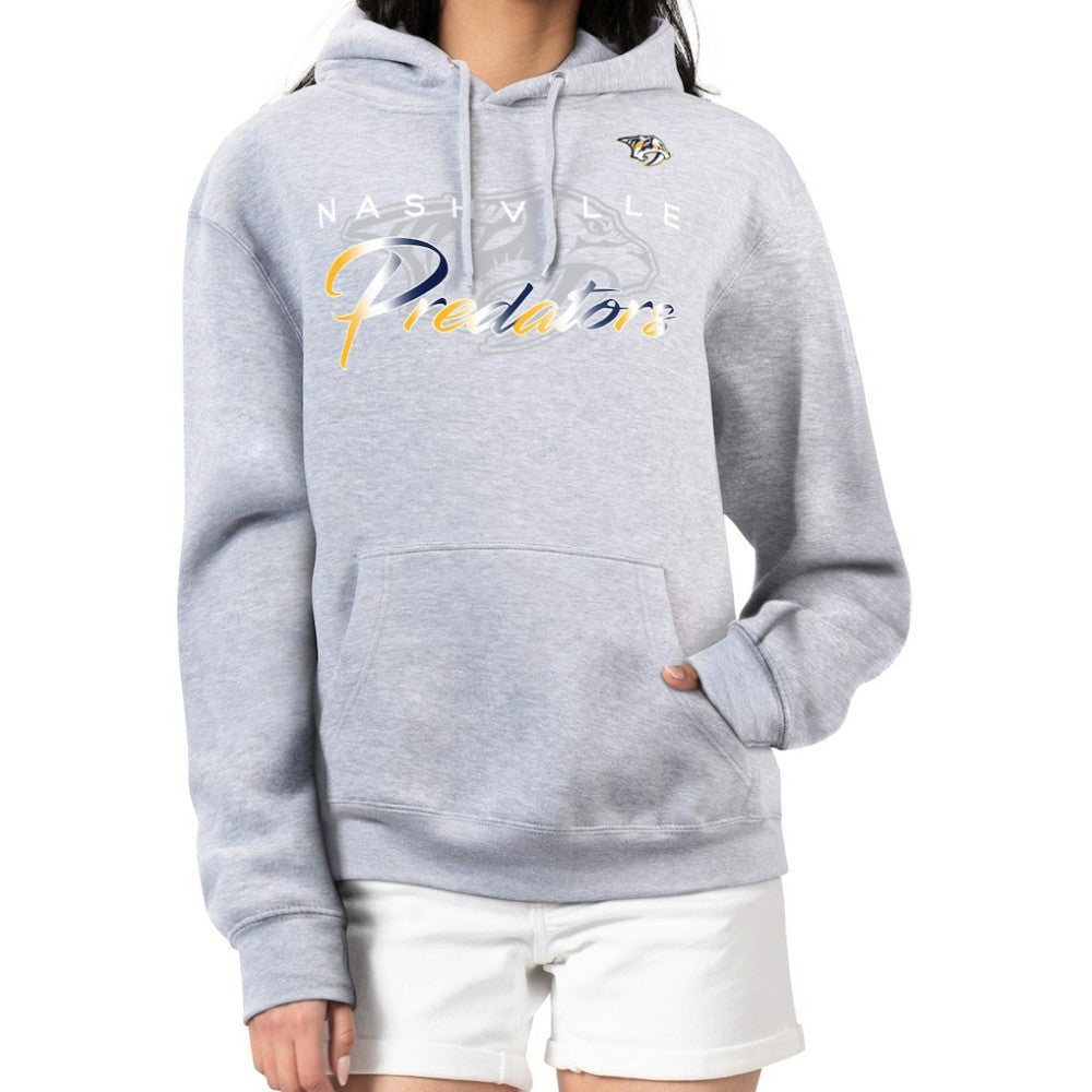 Nashville Predators G-III 4Her by Carl Banks Women's Shadow Logo Fleece Hoodie Gray