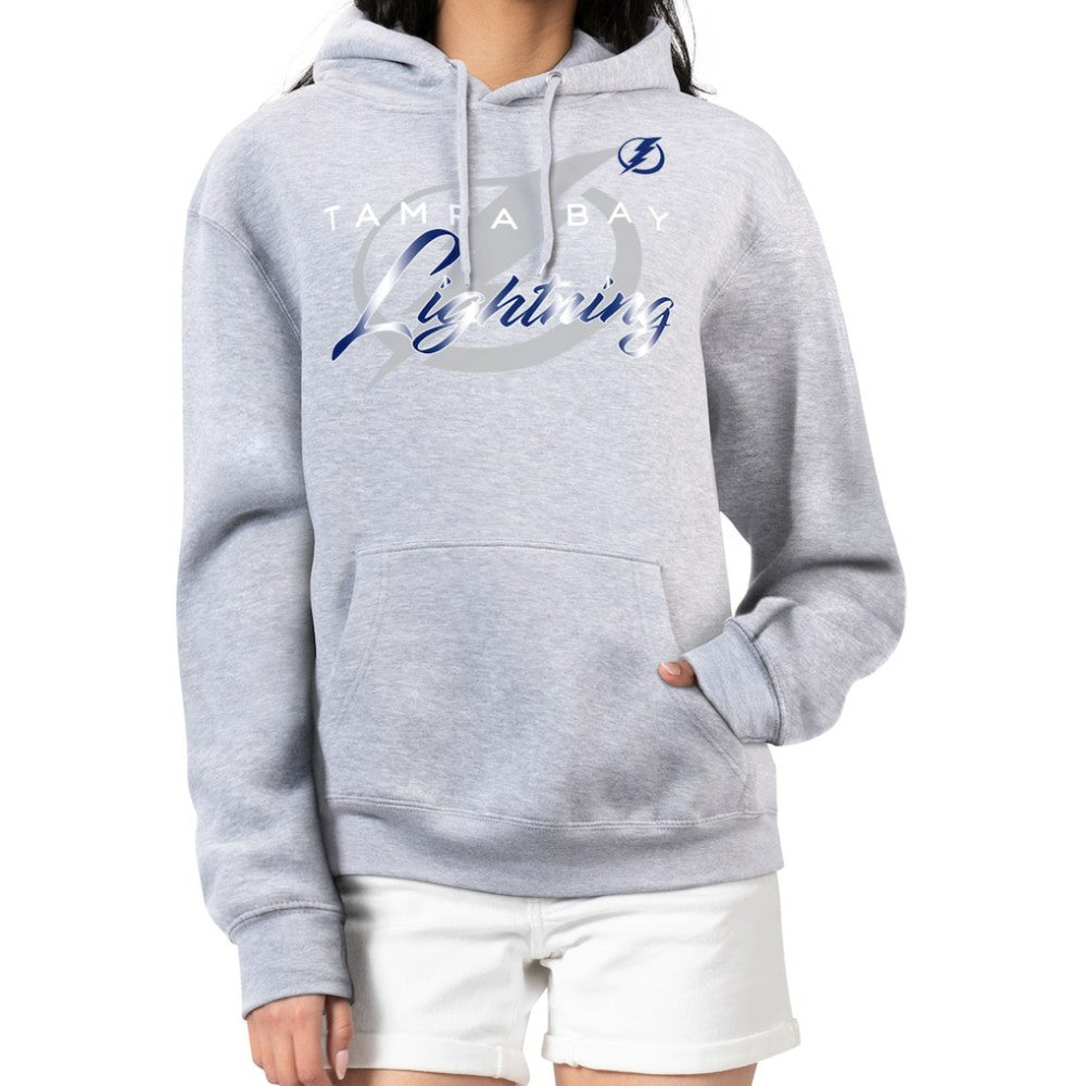 Tampa Bay Lightning G-III 4Her by Carl Banks Women's Shadow Logo Fleece Hoodie Gray