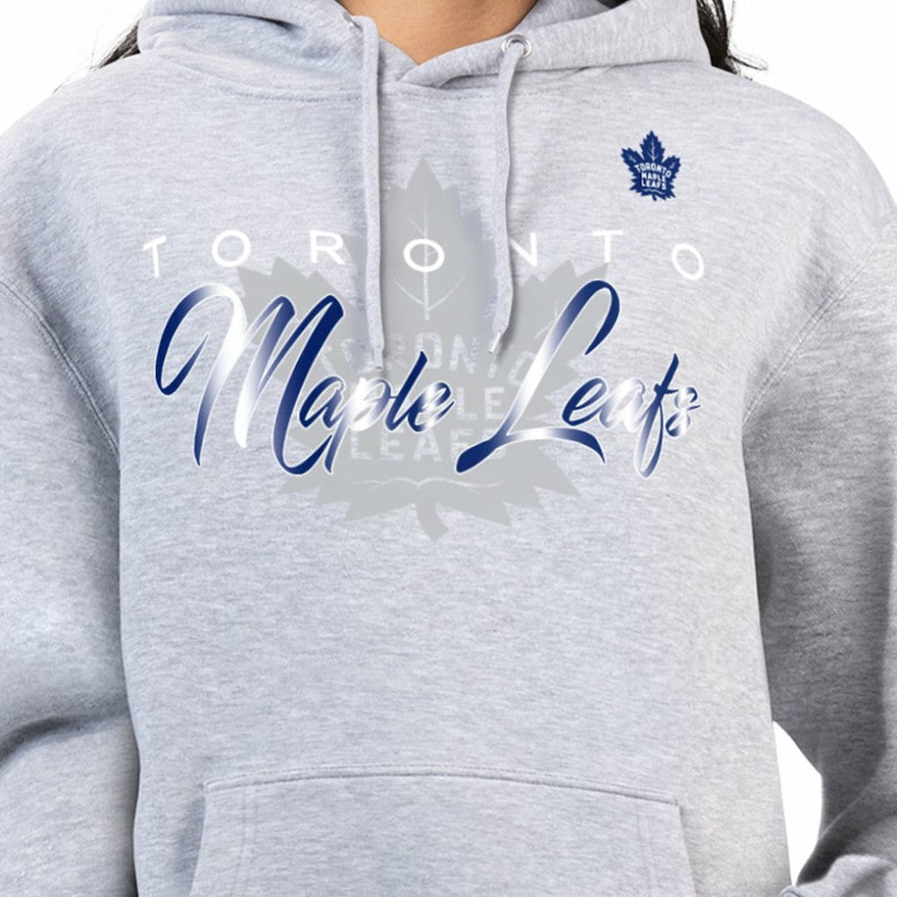Toronto Maple Leafs G-III 4Her by Carl Banks Women's Shadow Logo Fleece Hoodie Gray
