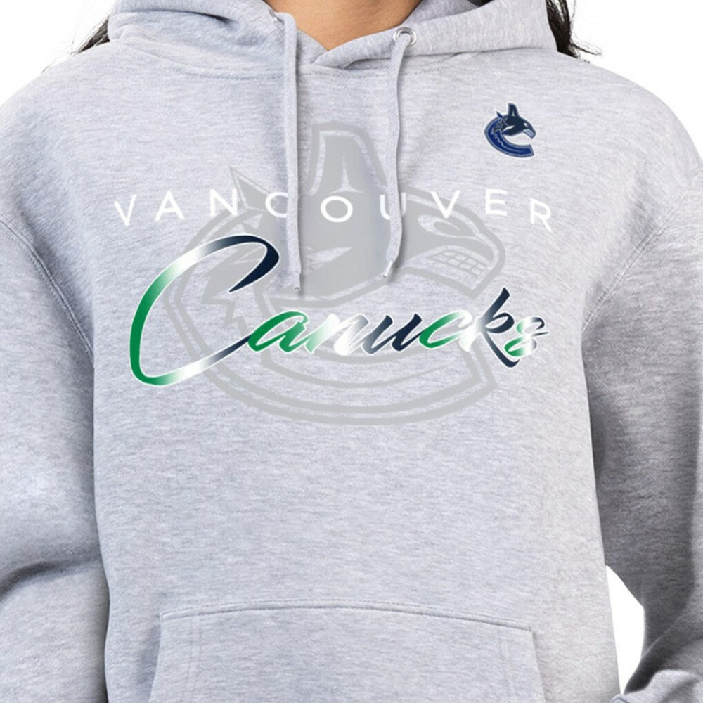 Vancouver Canucks G-III 4Her by Carl Banks Women's Shadow Logo Fleece Hoodie Gray