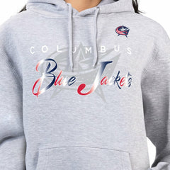 Columbus Blue Jackets G-III 4Her by Carl Banks Women's Shadow Logo Fleece Hoodie Gray