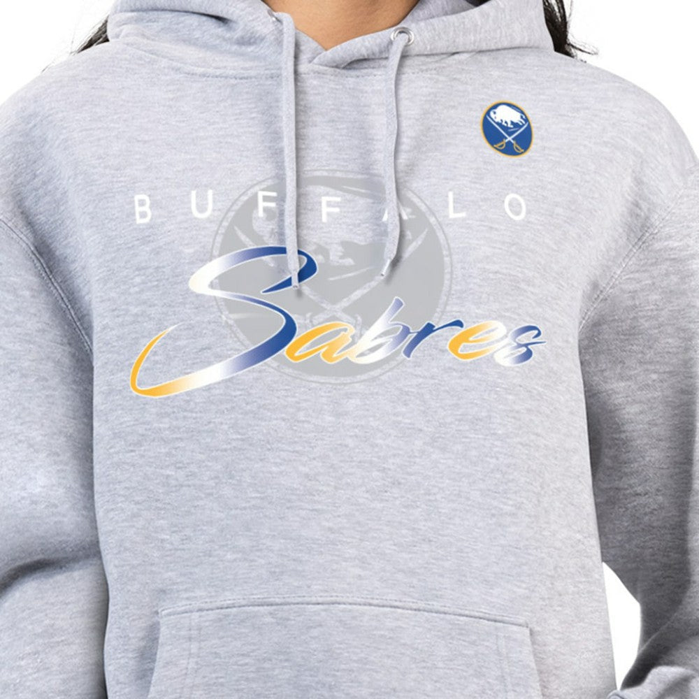 Buffalo Sabres G-III 4Her by Carl Banks Women's Shadow Logo Fleece Hoodie Gray