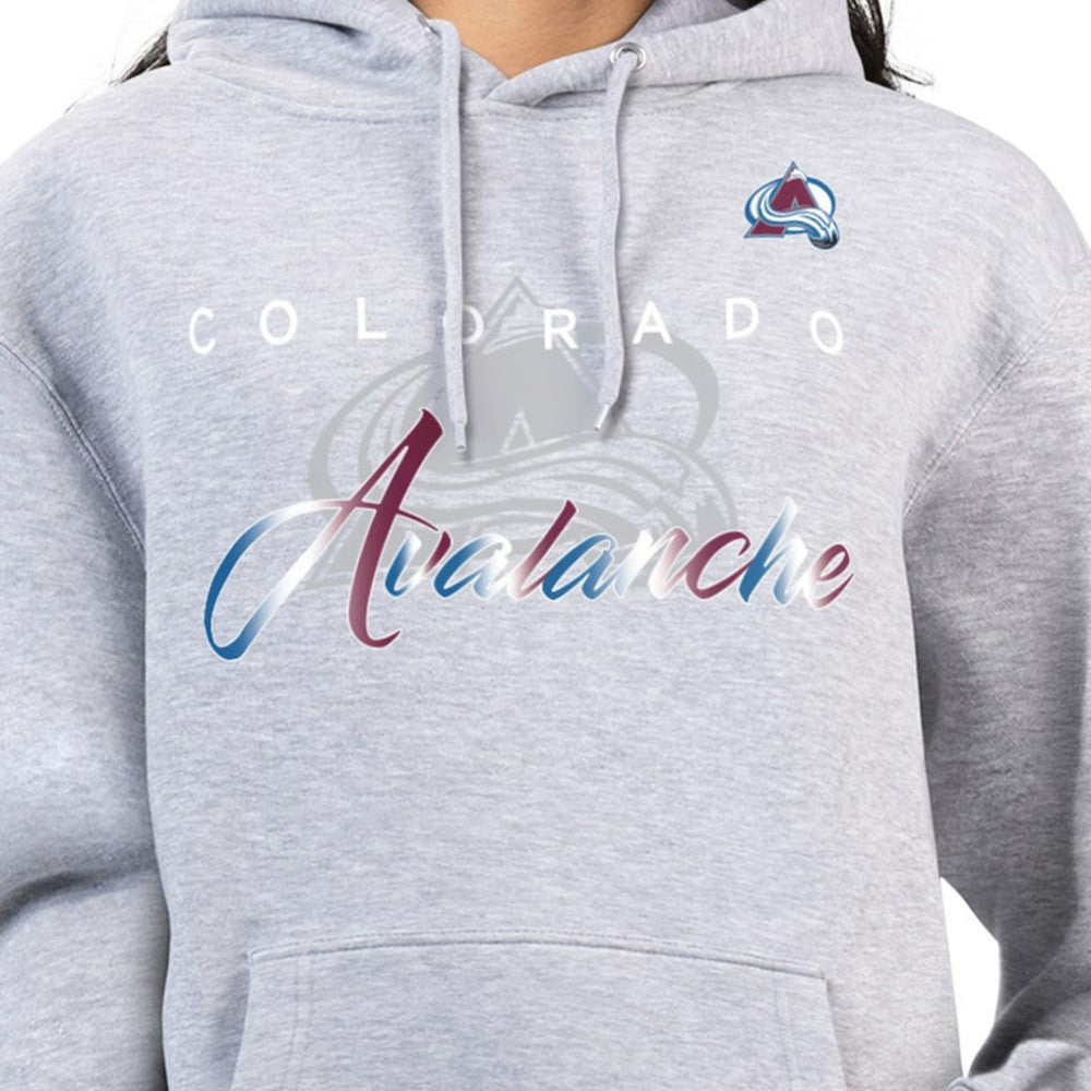 Colorado Avalanche G-III 4Her by Carl Banks Women's Shadow Logo Fleece Hoodie Gray