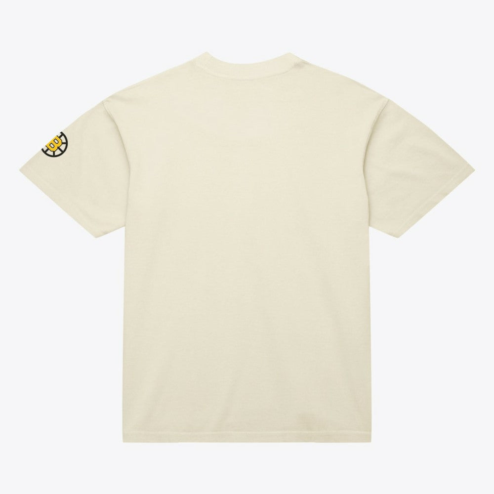 Boston Bruins Mitchell & Ness Unisex Arched Team T-Shirt Cream