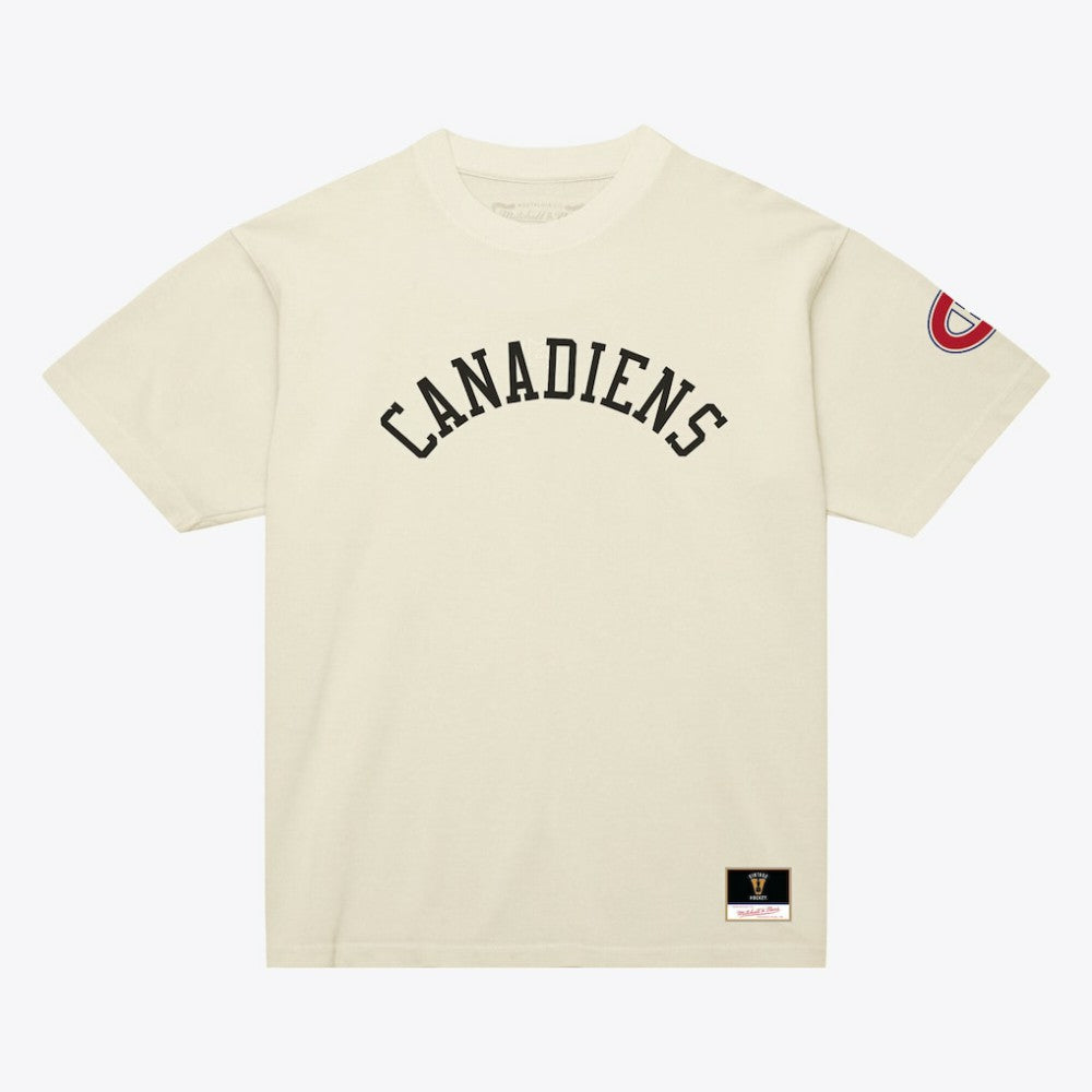Montreal Canadiens Mitchell & Ness Unisex Arched Team T-Shirt Cream