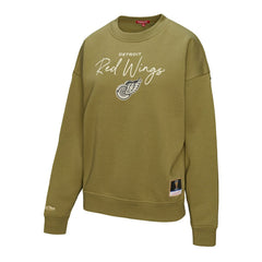 Detroit Red Wings Mitchell & Ness Women's Fleece Sweatshirt Hunter Green