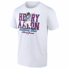 Hank Aaron Atlanta Braves Cooperstown Player T-Shirt White