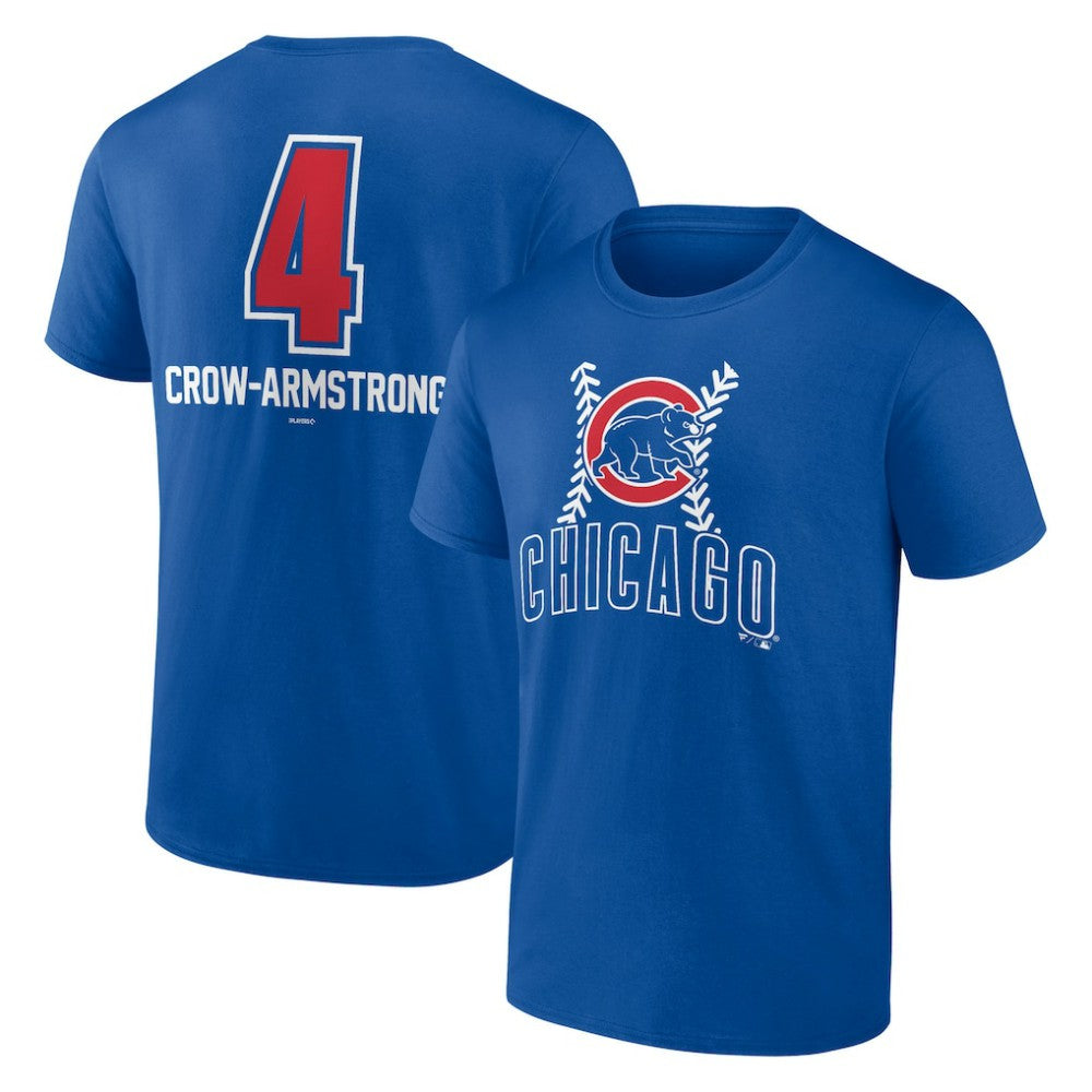 Pete Crow-Armstrong Chicago Cubs Fastball Player Name & Number T-Shirt Royal
