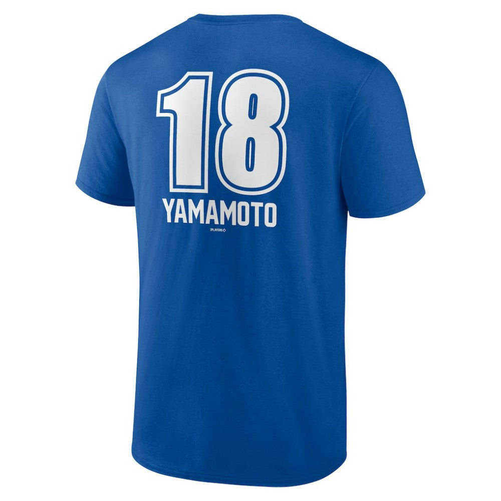 Yoshinobu Yamamoto Los Angeles Dodgers Fastball Player Name & Number T-Shirt Royal