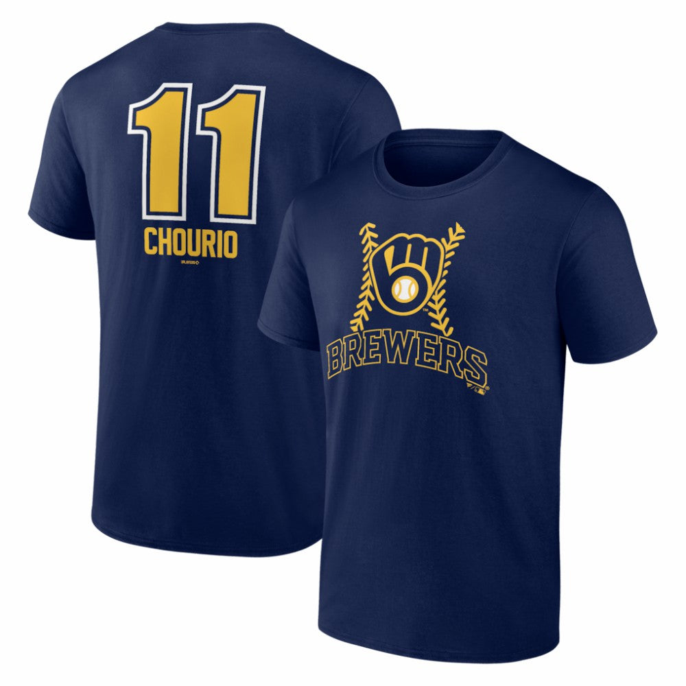 Jackson Chourio Milwaukee Brewers Fastball Player Name & Number T-Shirt Navy