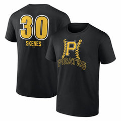 Paul Skenes Pittsburgh Pirates Fastball Player Name & Number T-Shirt Black