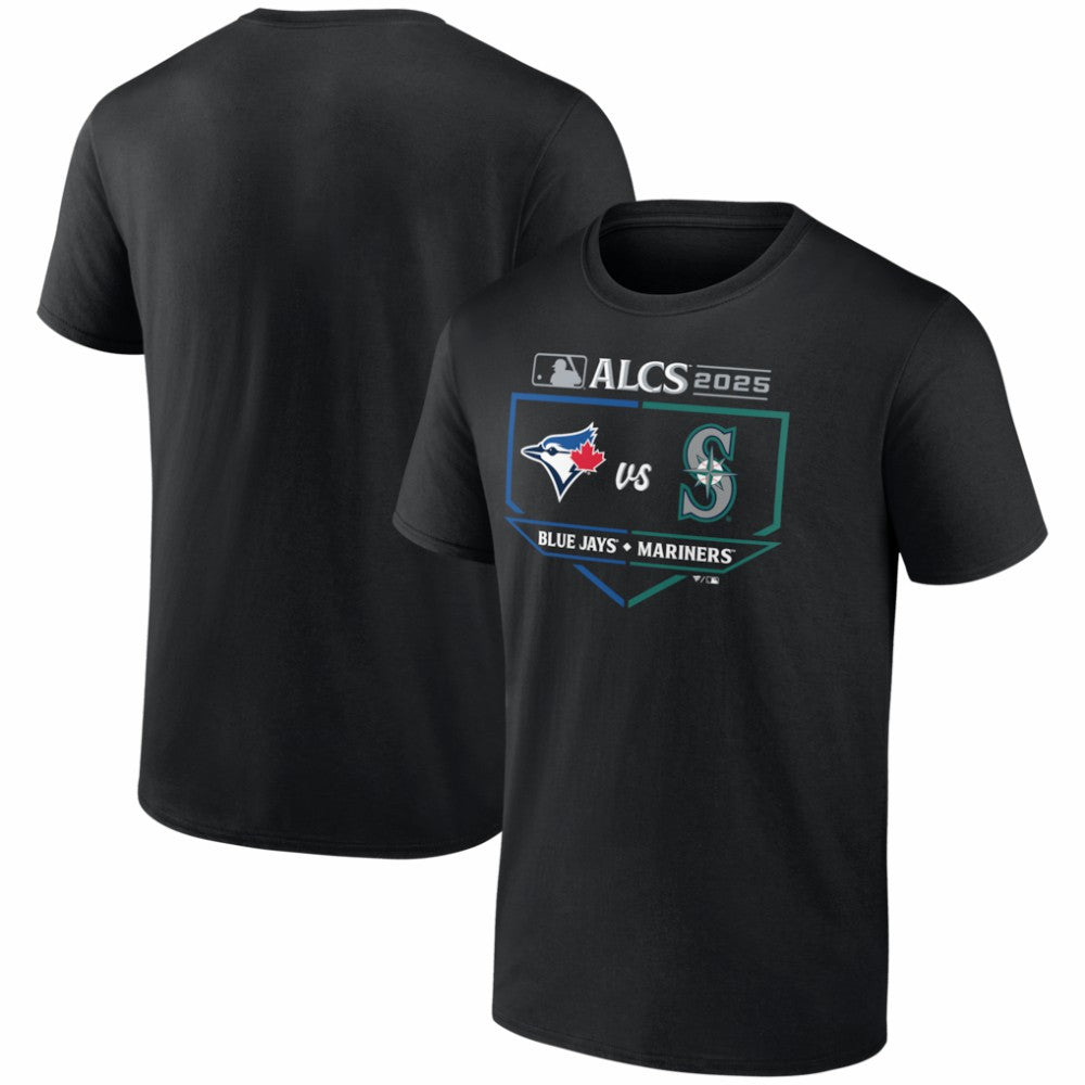 Toronto Blue Jays vs. Seattle Mariners 2025 American League Championship Series Matchup Batter's Box T-Shirt Black