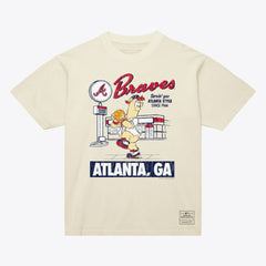 Atlanta Braves Deli T-Shirt Cream | Mitchell & Ness