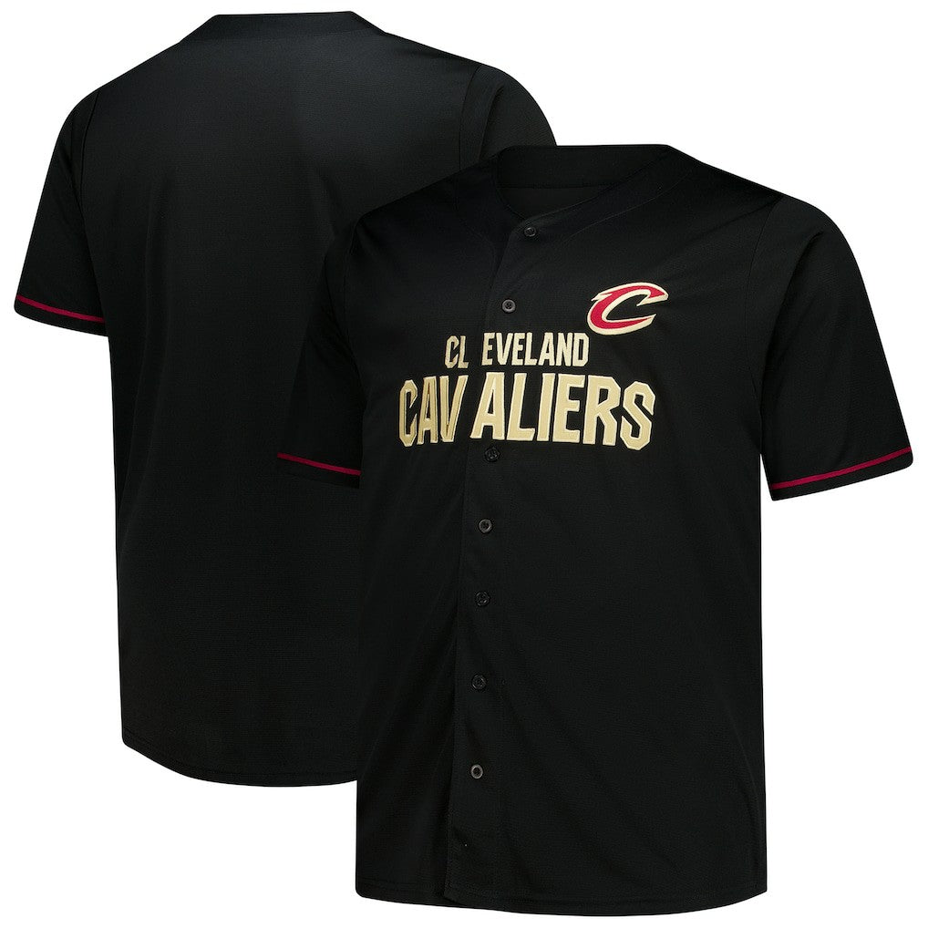 Cleveland Cavaliers Big & Tall Pop Full-Button Jersey sale - Black
