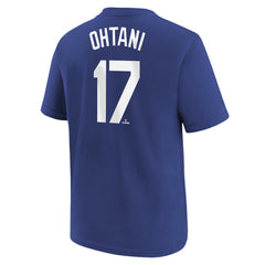 Shohei Ohtani Los Angeles Dodgers Youth 2025 World Series Champions Name & Number T-Shirt Royal | Nike