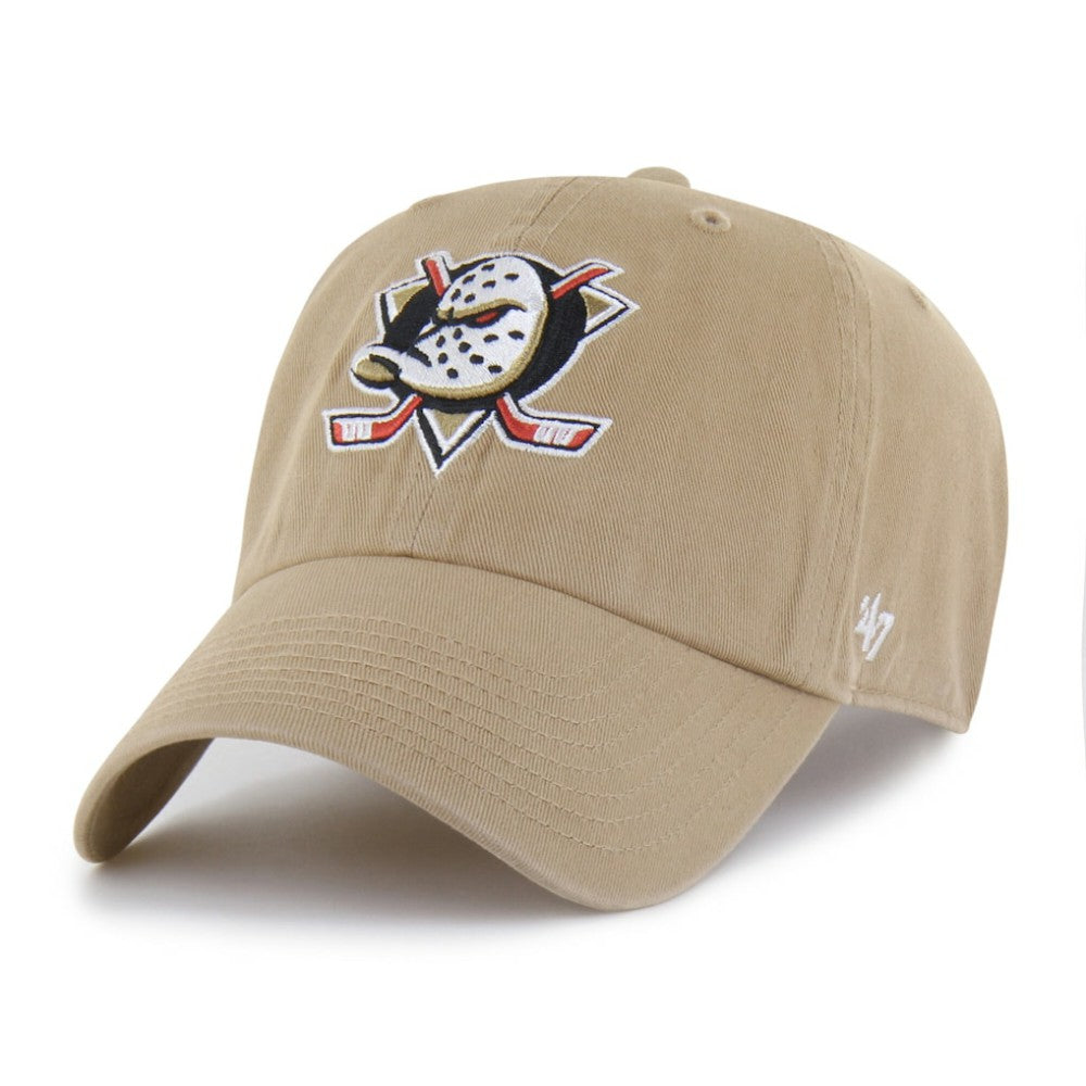 Anaheim Ducks '47 Logo Clean Up Adjustable Hat Khaki
