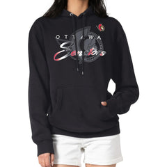 Ottawa Senators G-III 4Her by Carl Banks Shadow Logo Fleece Pullover Hoodie Black