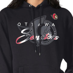 Ottawa Senators G-III 4Her by Carl Banks Shadow Logo Fleece Pullover Hoodie Black