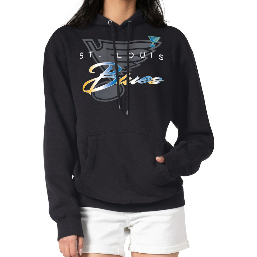 St. Louis Blues G-III 4Her by Carl Banks Shadow Logo Fleece Pullover Hoodie Black