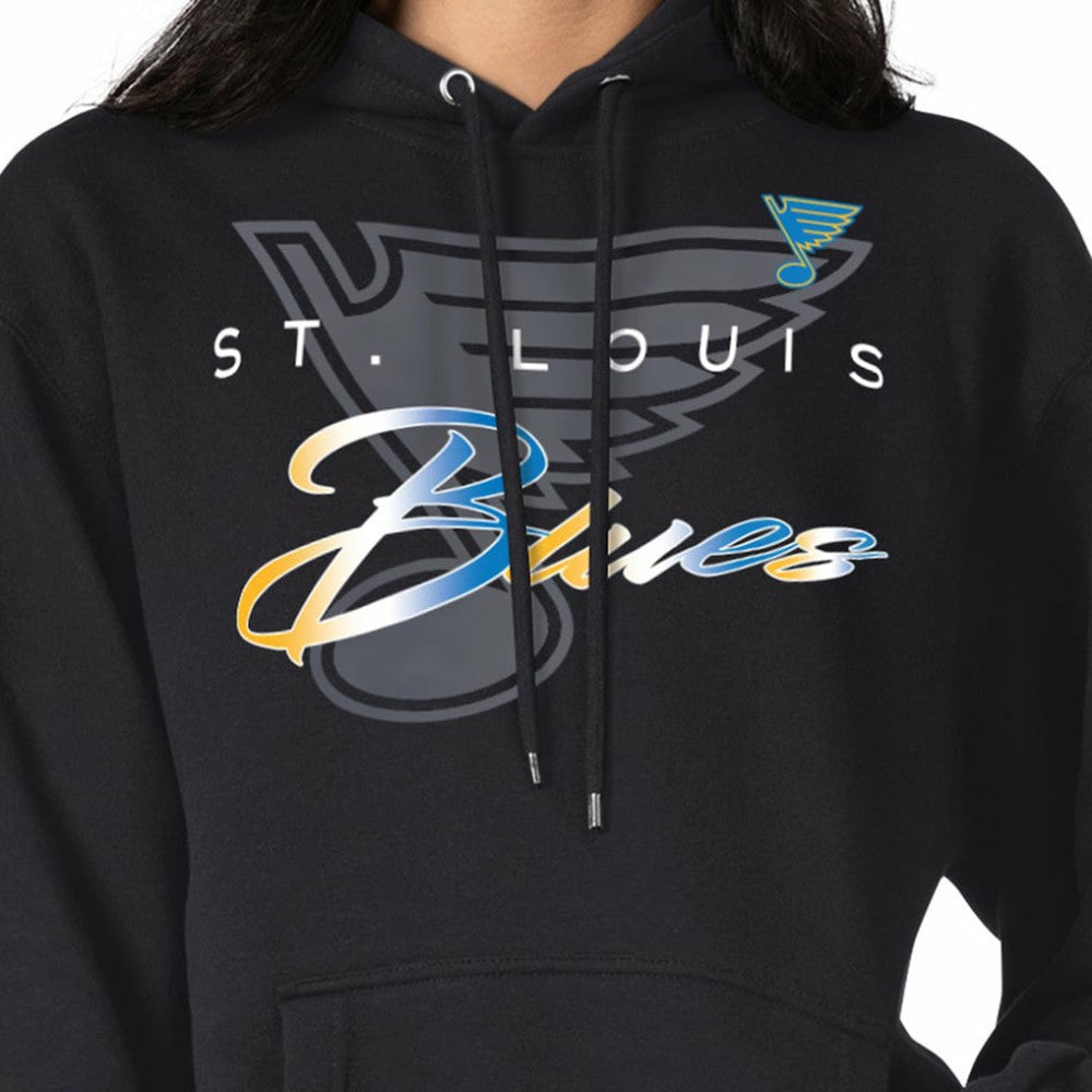 St. Louis Blues G-III 4Her by Carl Banks Shadow Logo Fleece Pullover Hoodie Black