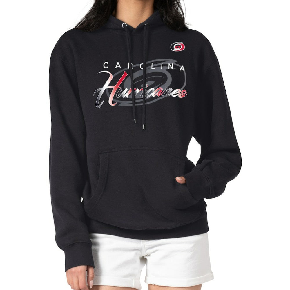 Carolina Hurricanes G-III 4Her by Carl Banks Shadow Logo Fleece Pullover Hoodie Black