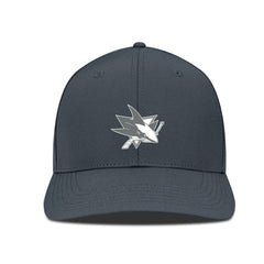 San Jose Sharks Levelwear Rise Slate & Snow Structured Flex Hat Charcoal