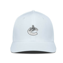 Vancouver Canucks Levelwear Rise Slate & Snow Structured Flex Hat White