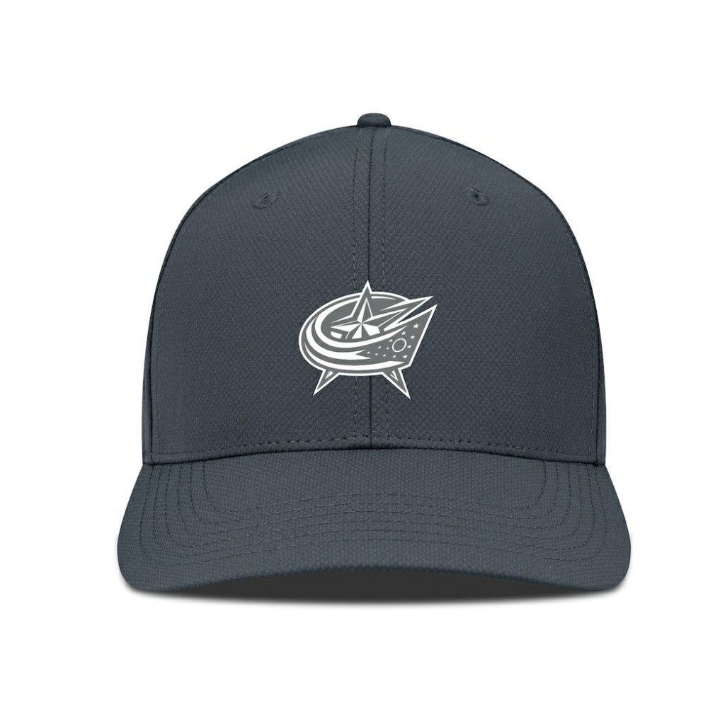 Columbus Blue Jackets Levelwear Rise Slate & Snow Structured Flex Hat Charcoal