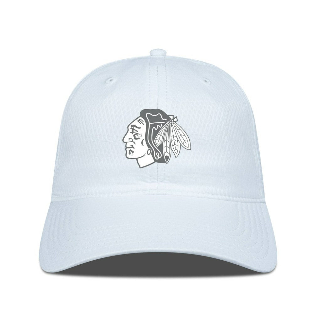 Chicago Blackhawks Levelwear Matrix Slate & Snow Unstructured Adjustable Hat White