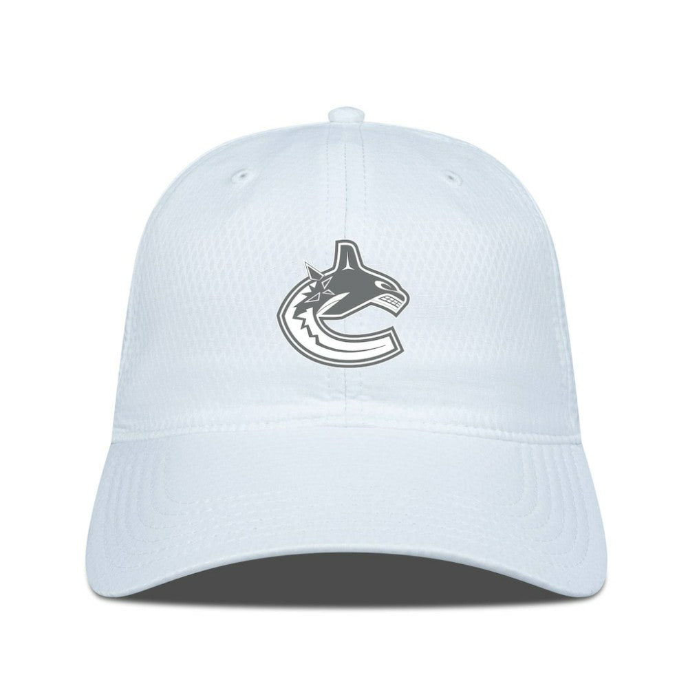 Vancouver Canucks Levelwear Matrix Slate & Snow Unstructured Adjustable Hat White