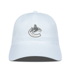 Vancouver Canucks Levelwear Matrix Slate & Snow Unstructured Adjustable Hat White