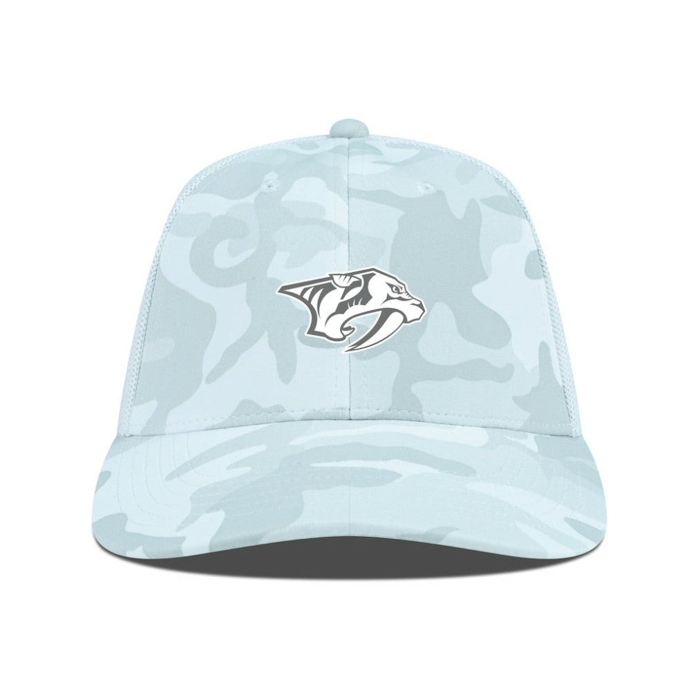 Nashville Predators Levelwear Clash Slate & Snow Meshback Flex Hat Camo