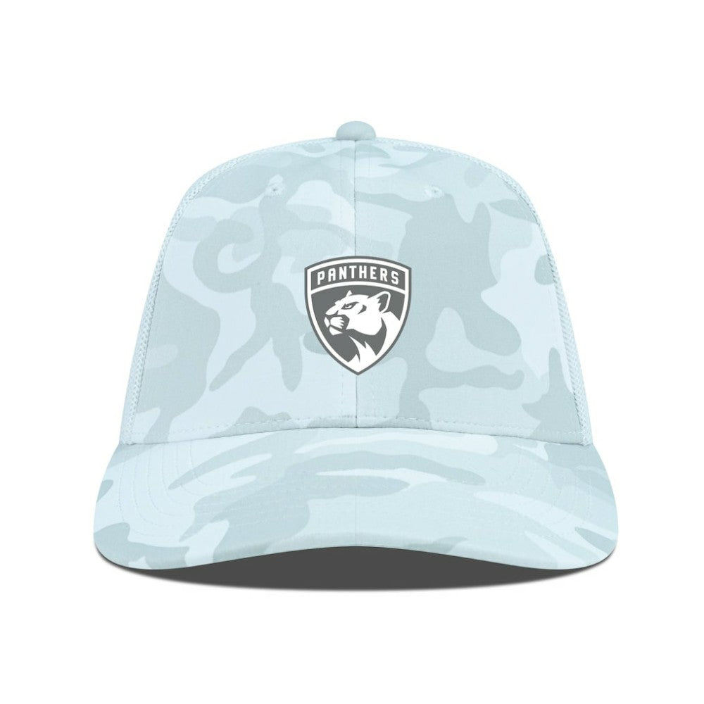 Florida Panthers Levelwear Clash Slate & Snow Meshback Flex Hat Camo
