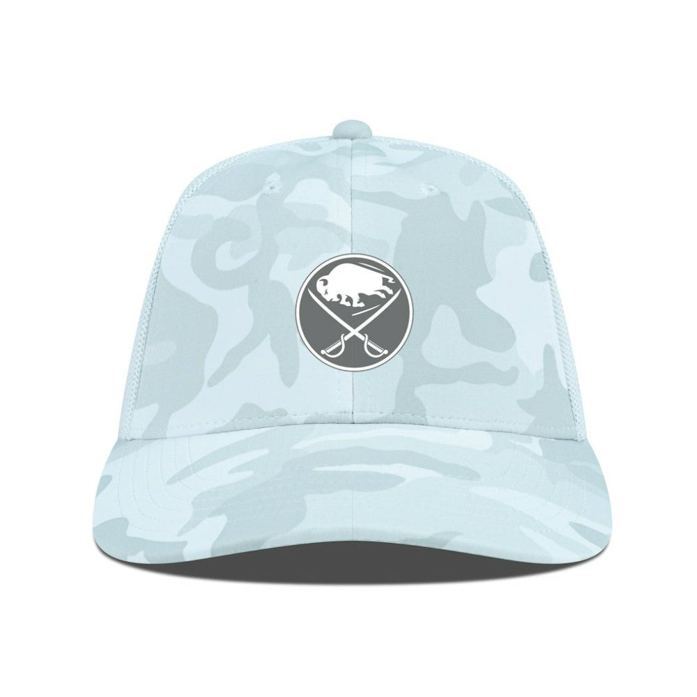 Buffalo Sabres Levelwear Clash Slate & Snow Meshback Flex Hat Camo